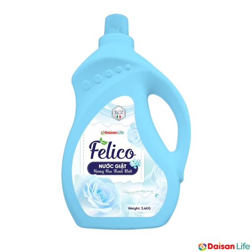 [FG02] Nước giặt Felico hương hoa thanh khiết 3,4 kg - Xanh